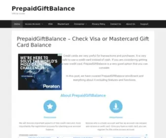 Prepaidgiftbalance.info(Check Visa or Mastercard Gift Card Balance) Screenshot