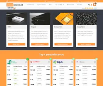 Prepaidinternet.nl(Welkom bij prepaid internet) Screenshot