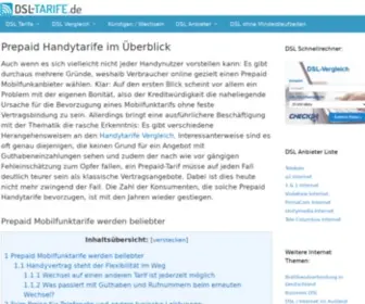 Prepaidkarten-News.de(Vergleich & Vor) Screenshot