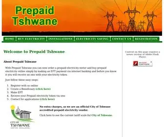 Prepaidtshwane.co.za(Prepaid Tshwane) Screenshot