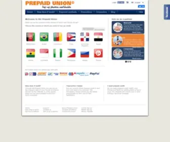 Prepaidunion.com(Recharge friends and family worldwide) Screenshot