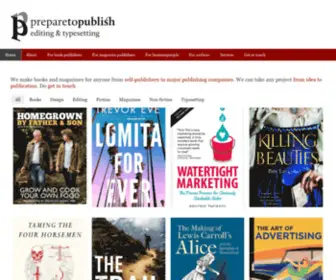 Preparetopublish.com(Editing &amp; typesetting) Screenshot
