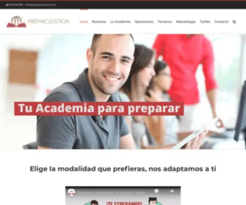 Preparojusticia.com(Academia de oposiciones de justicia) Screenshot