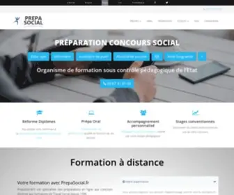 Prepasocial.fr(Préparation aux concours d'entrée du travail social conforme à la réforme 2018) Screenshot