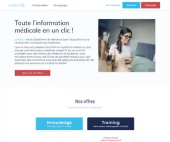 Prepecn.com(PrepECN prépare les étudiants aux ECN de médecine avec des supports pédagogiques multiples) Screenshot