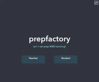 Prepfactory.com(Interactive test prep technology) Screenshot