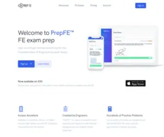 Prepfe.com(FE Exam Prep) Screenshot