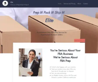 Prepitpackitshipitelite.com(Amazon FBA Prep) Screenshot