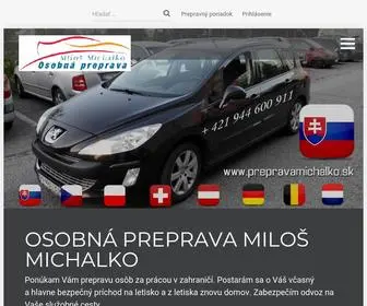 Prepravamichalko.sk(Osobná preprava osôb) Screenshot