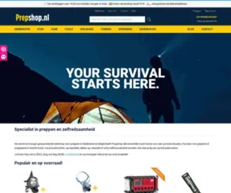 Prepshop.nl(Survival starts here - Specialist in preppen en zelfredzaamheid. Wij verkopen de must) Screenshot