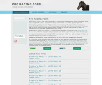 Preracingform.com(Preracingform) Screenshot