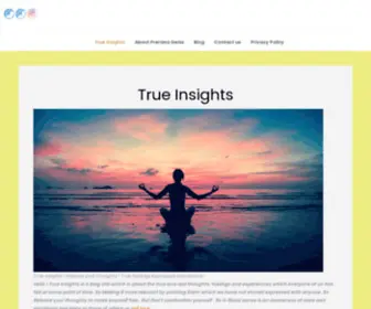 Preranagenix.com(True Insights) Screenshot