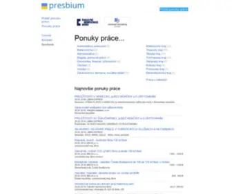 Presbium.sk Screenshot