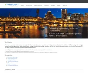 Prescientinfotech.com(Prescient) Screenshot