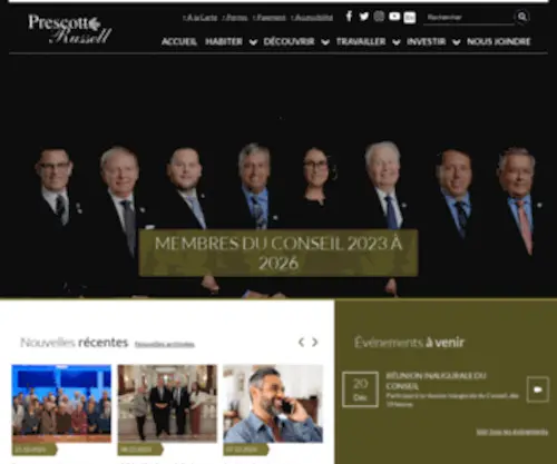 Prescott-Russell.on.ca(Accueil) Screenshot