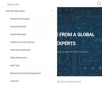Prescouter.com(Custom Intelligence from a Global Network of Experts) Screenshot