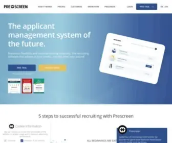 Prescreen.io(Bewerbermanagement Software) Screenshot