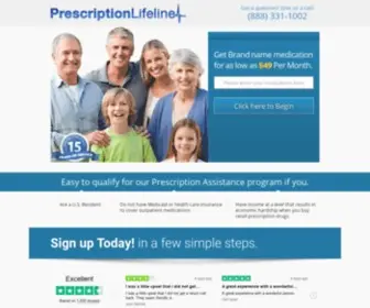 Prescriptionlifeline.org(Help with Medications) Screenshot