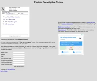 Prescriptionmaker.com(Custom Prescription Maker) Screenshot
