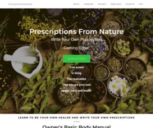 Prescriptionsfromnature.com(PrescriptionsFromNature ? PrescriptionsFromNature) Screenshot
