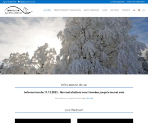 Presdorvin-Ski.ch(Téléskis Les Prés) Screenshot