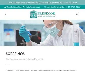 Presecor.com.br(Medicina Diagnóstica) Screenshot