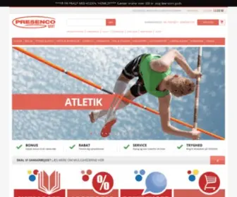 Presencosport.dk(Presenco Sport webshop) Screenshot