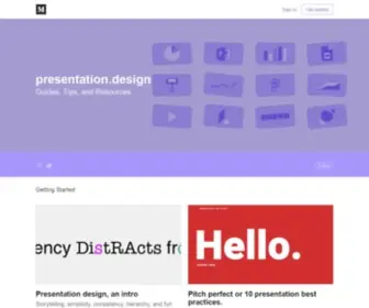 Presentation.design(Resources and tips around creating and designing slide decks) Screenshot