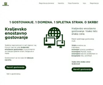 Presentia.si(Kraljevsko enostavno gostovanje) Screenshot