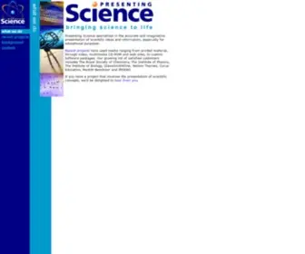 Presentingscience.com(Presenting Science) Screenshot