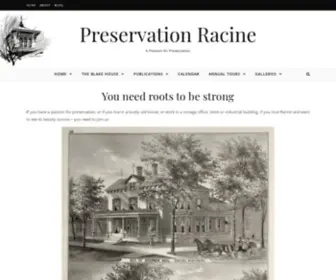 Preservationracine.org(A Passion for Preservation) Screenshot