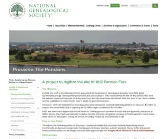Preservethepensions.org(A project to digitize the War of 1812 Pension Files) Screenshot