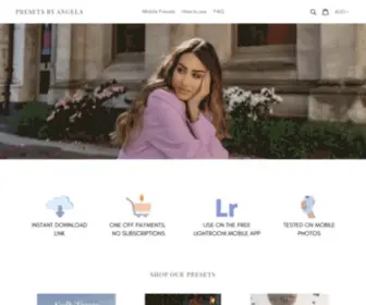Presetsbyangela.com(Presets By Angela) Screenshot