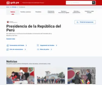 Presidencia.gob.pe(Presidencia de la República del Perú) Screenshot