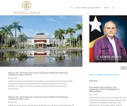 Presidenciarepublica.tl(Presidência da República de Timor) Screenshot