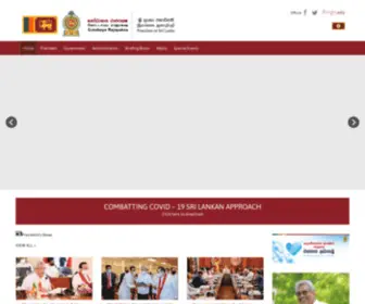 President.gov.lk(The official website of the President of Sri Lanka) Screenshot