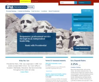 Presidential.com(Presidential Bank) Screenshot