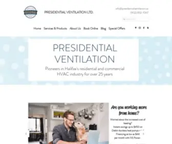 Presidentialventilation.ca(Heat Pump) Screenshot