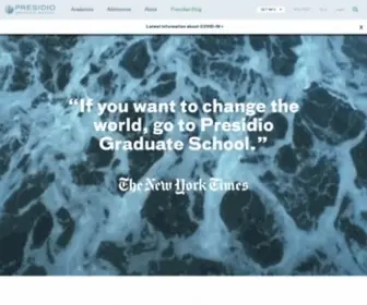 Presidio.edu(Master's in Sustainability) Screenshot