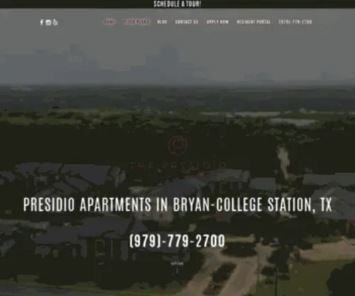 Presidioapartmenthomes.com(College Station Bryan Apartments) Screenshot