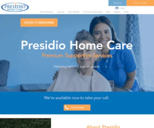 Presidiohomecare.com(About Presidio Home) Screenshot