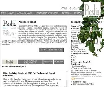 Presliajournal.com(Preslia Journal) Screenshot