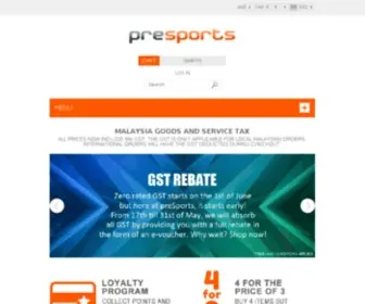 Presports.com(Malaysia&#039;s largest table tennis online store) Screenshot