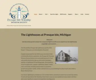 Presqueislelighthouses.org(Home of the Presque Isle Township Museum Society) Screenshot