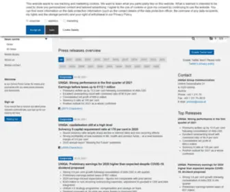Press-Uniqagroup.com(UNIQA Group Online Presse) Screenshot