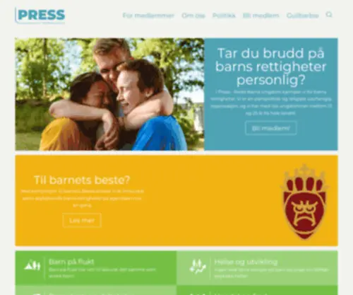 Press.no(Vi kjemper for barns rettigheter) Screenshot