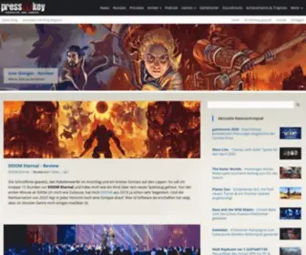 Pressakey.com(Blog-Magazin für Videospiele) Screenshot