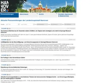 Presse-Hannover.de(Presseservice der Landeshauptstadt Hannover) Screenshot