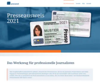 Presseausweis.org(Startseite) Screenshot