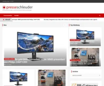 Presseschleuder.com(Pressemitteilungen und kostenlose Pressemeldungen) Screenshot